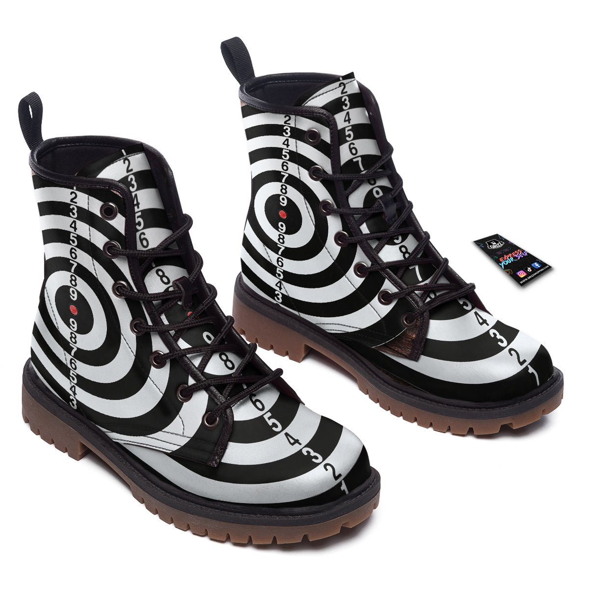 Dartboard Classic Print Work Boots-grizzshop