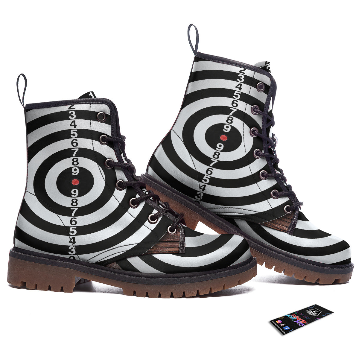 Dartboard Classic Print Work Boots-grizzshop