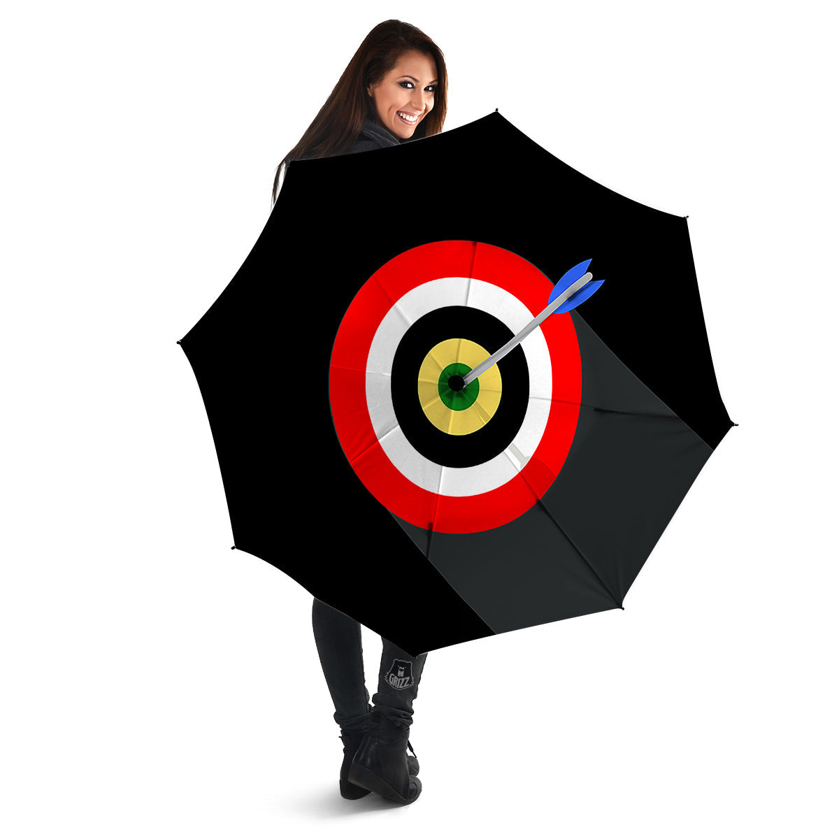 Darts Bullseye Print Umbrella-grizzshop