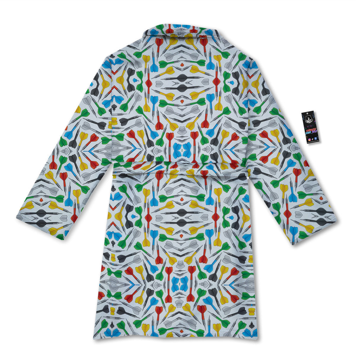Darts Colorful Print Pattern Bathrobe-grizzshop