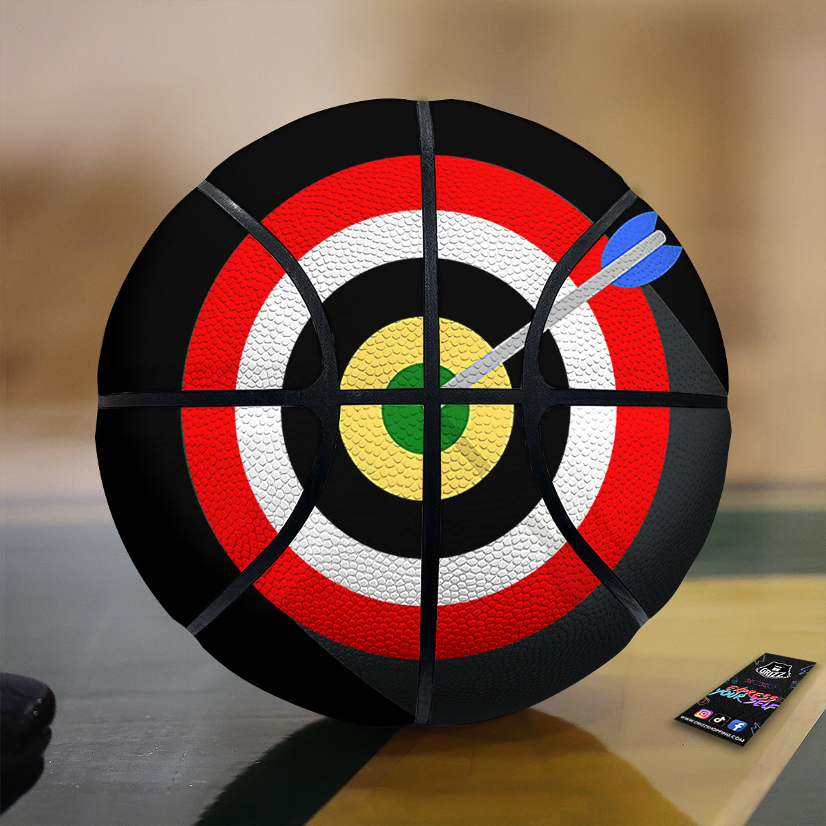Darts Bullseye Print Basketball