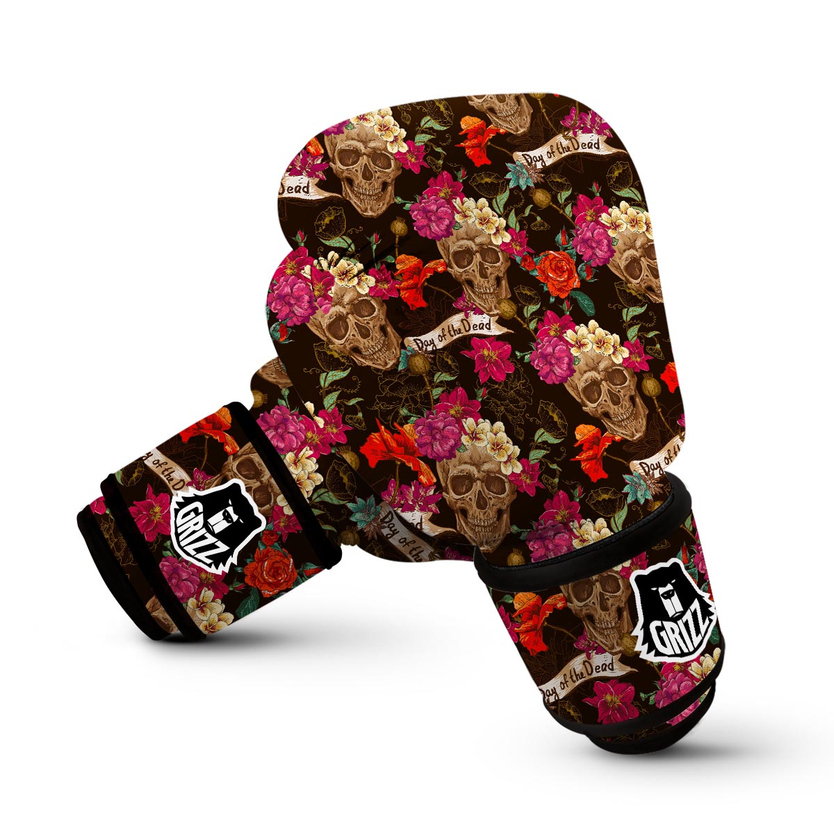 Day Of Dead Skull Boxing Gloves-grizzshop