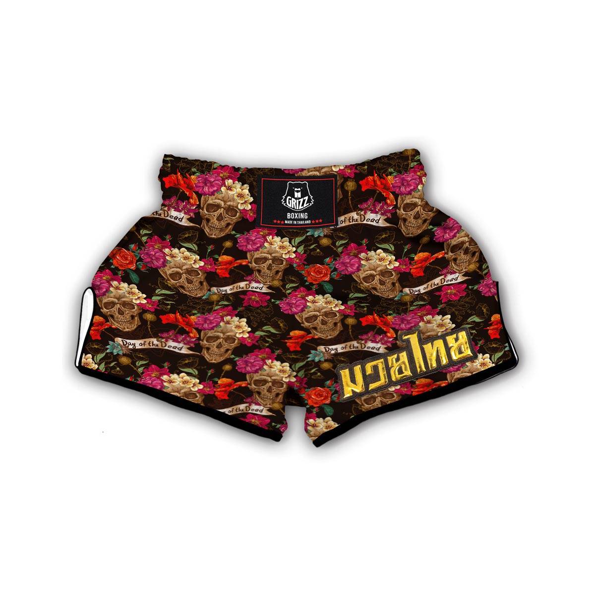 Day Of Dead Skull Muay Thai Boxing Shorts-grizzshop