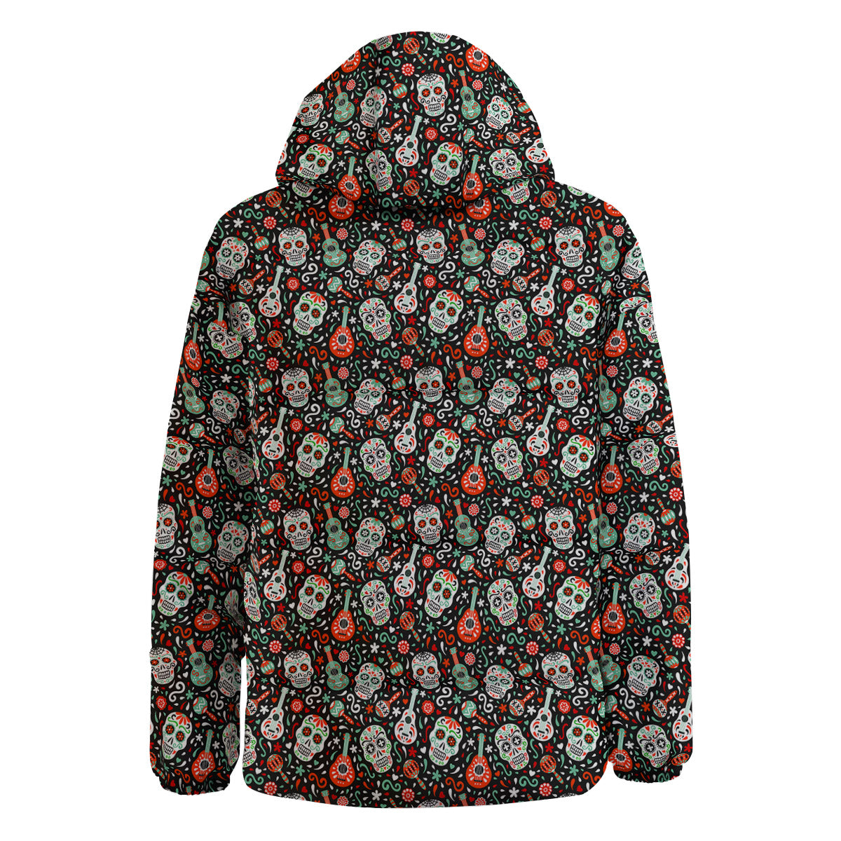 Day Of The Dead Calaveras Print Pattern Down Jacket-grizzshop