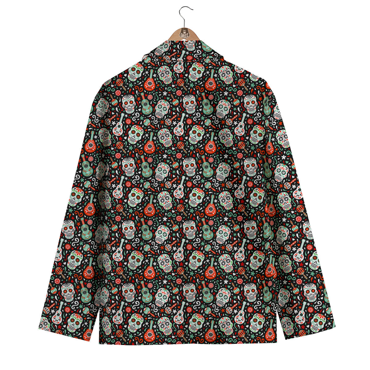 Day Of The Dead Calaveras Print Pattern Men's Blazer-grizzshop