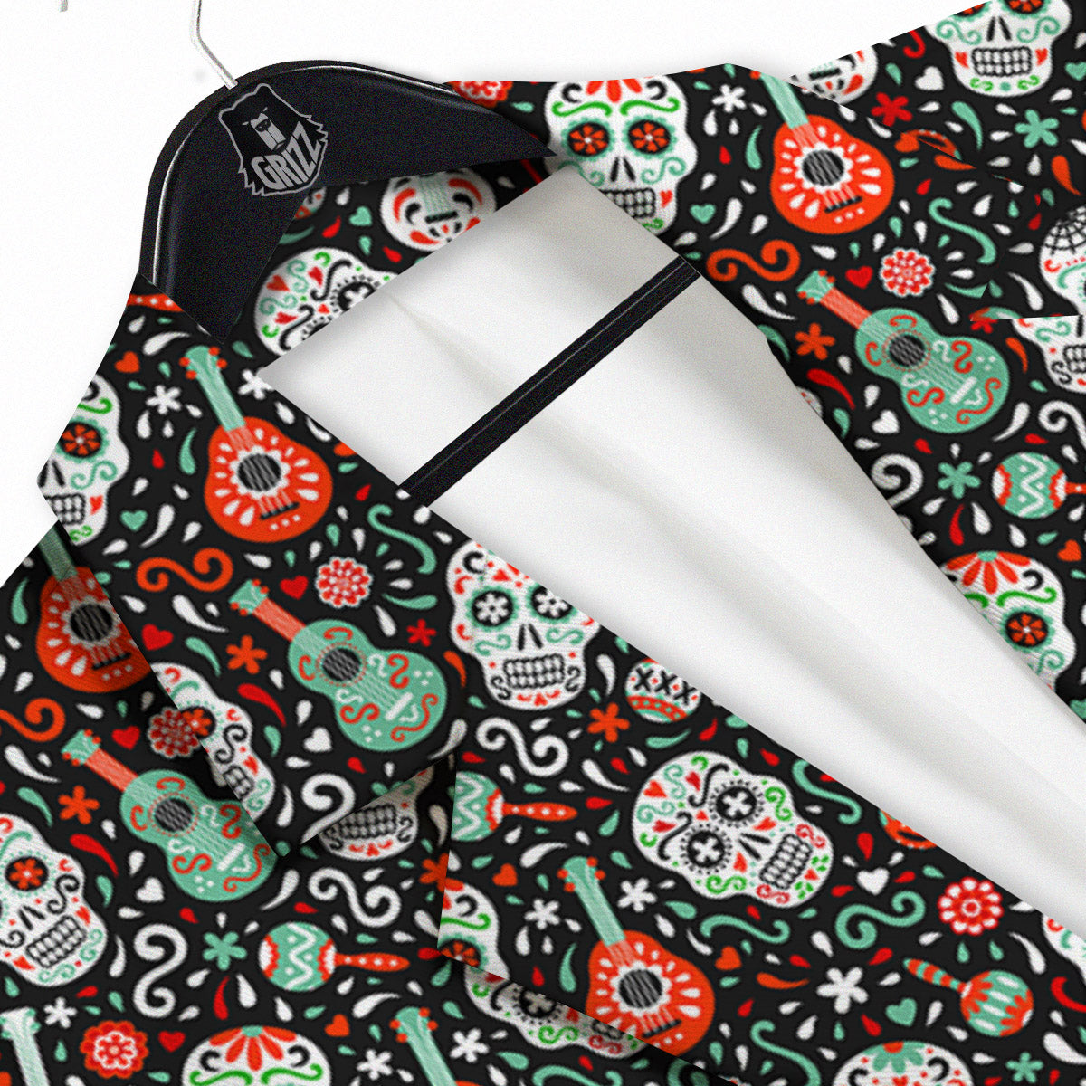 Day Of The Dead Calaveras Print Pattern Men's Sport Coat-grizzshop