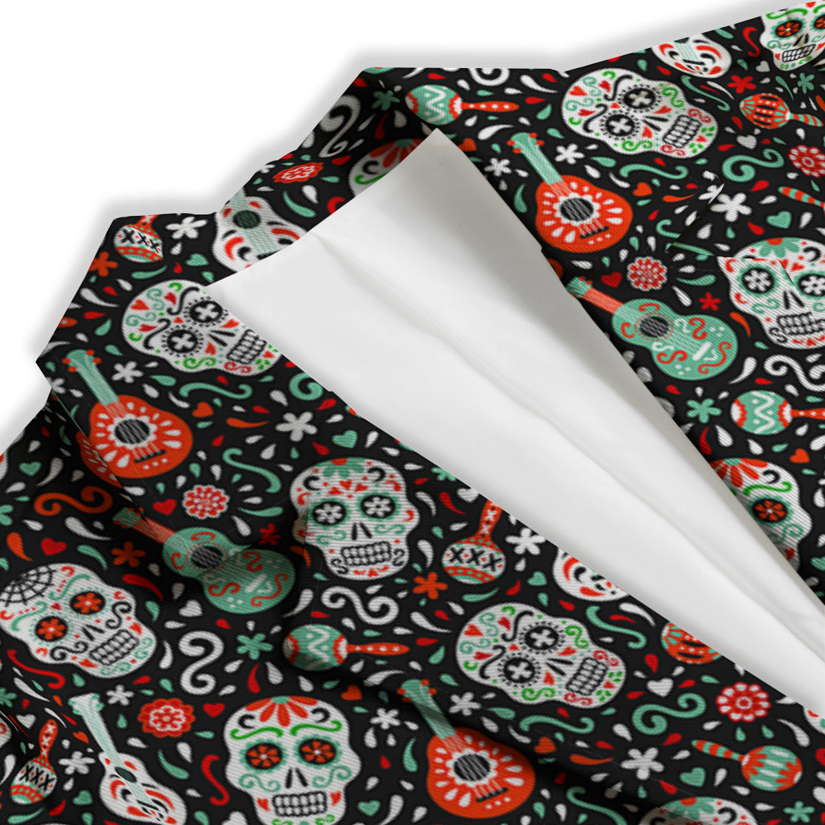 Day Of The Dead Calaveras Print Pattern Women's Blazer-grizzshop