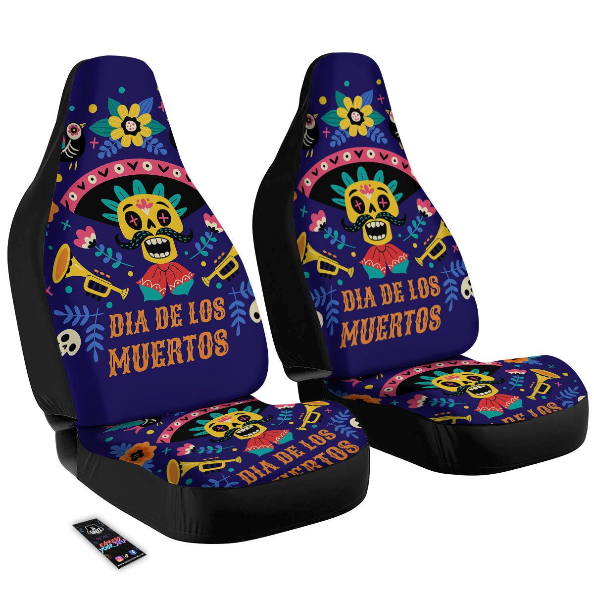 Day Of The Dead Cinco de Mayo Print Car Seat Covers-grizzshop