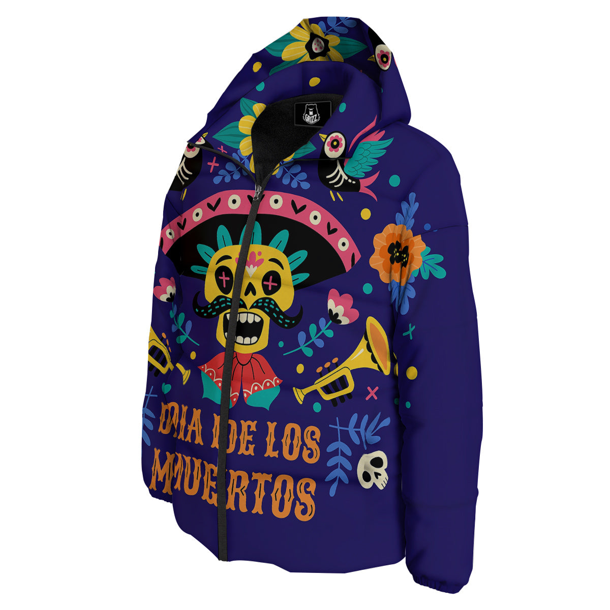 Day Of The Dead Cinco de Mayo Print Down Jacket-grizzshop