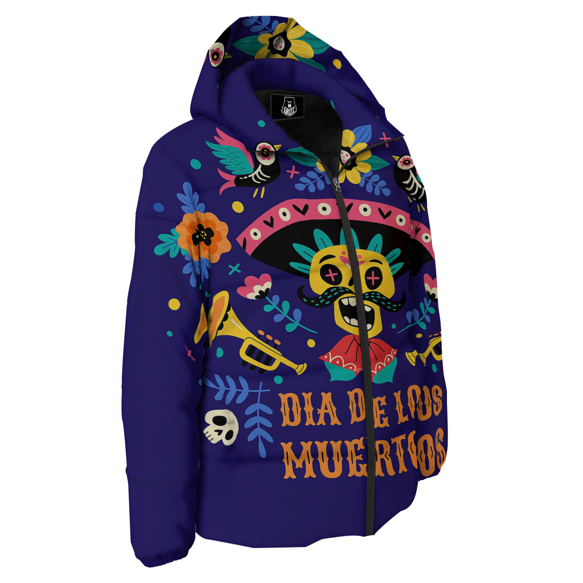 Day Of The Dead Cinco de Mayo Print Down Jacket-grizzshop