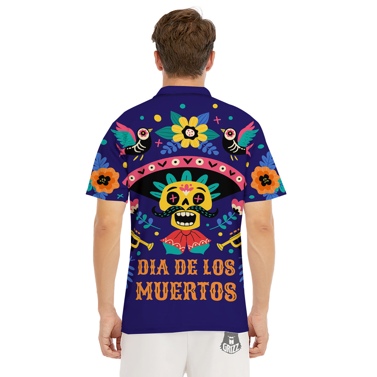 Day Of The Dead Cinco de Mayo Print Men's Golf Shirts-grizzshop