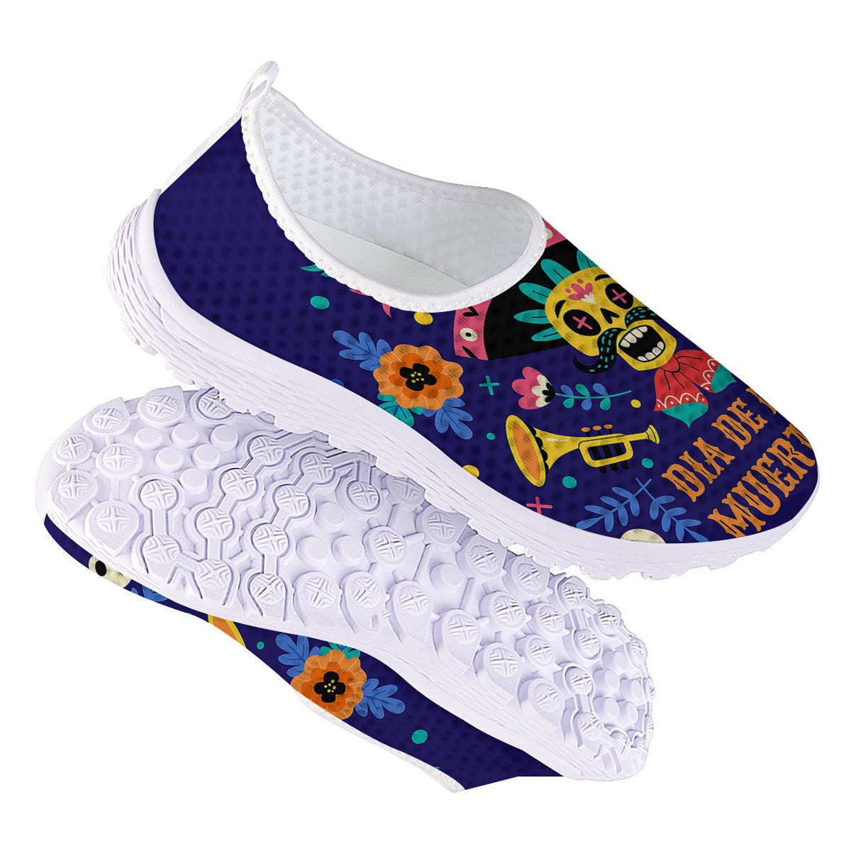Day Of The Dead Cinco de Mayo Print Nurse Shoes-grizzshop