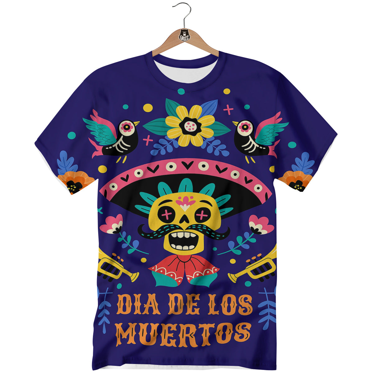 Day Of The Dead Cinco de Mayo Print T-Shirt-grizzshop