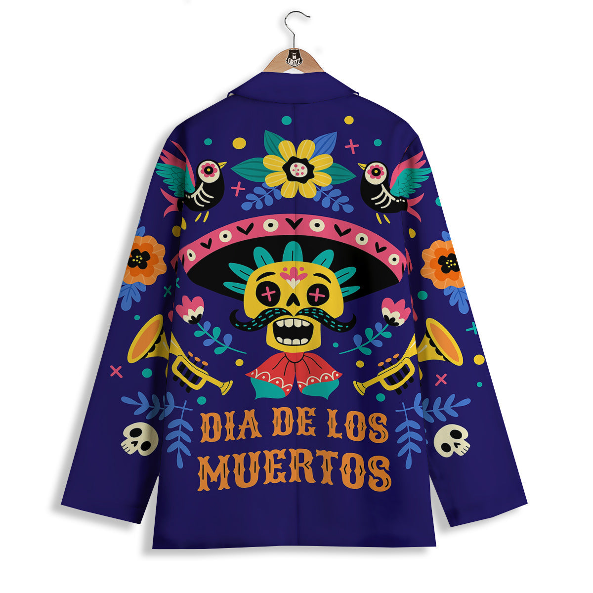 Day Of The Dead Cinco de Mayo Print Women's Blazer-grizzshop