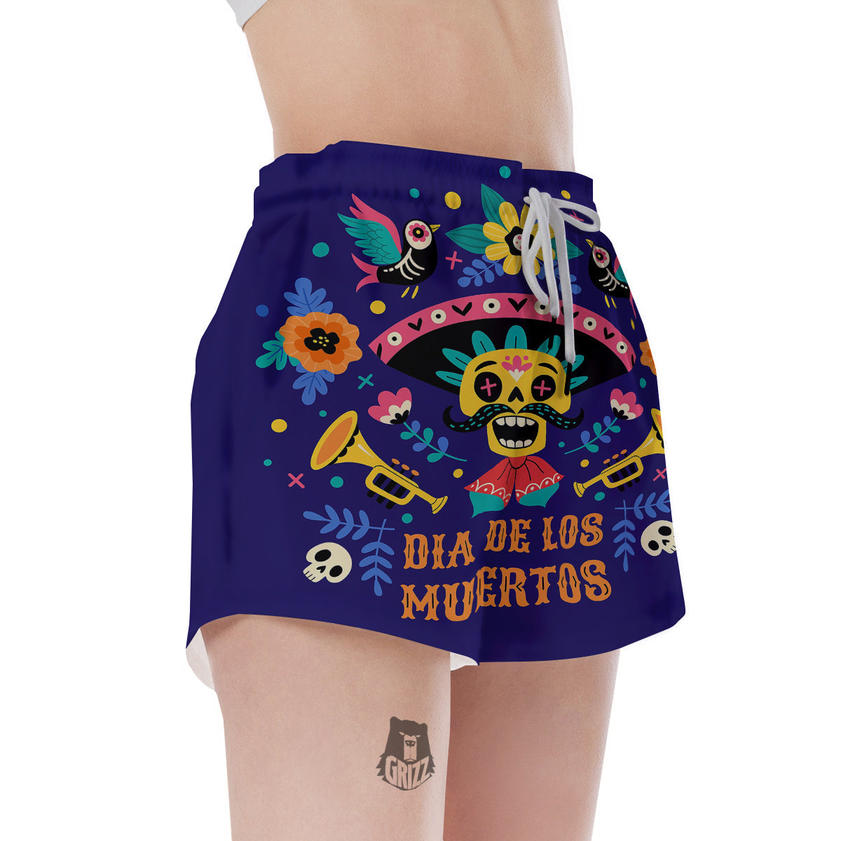 Day Of The Dead Cinco de Mayo Print Women's Shorts-grizzshop