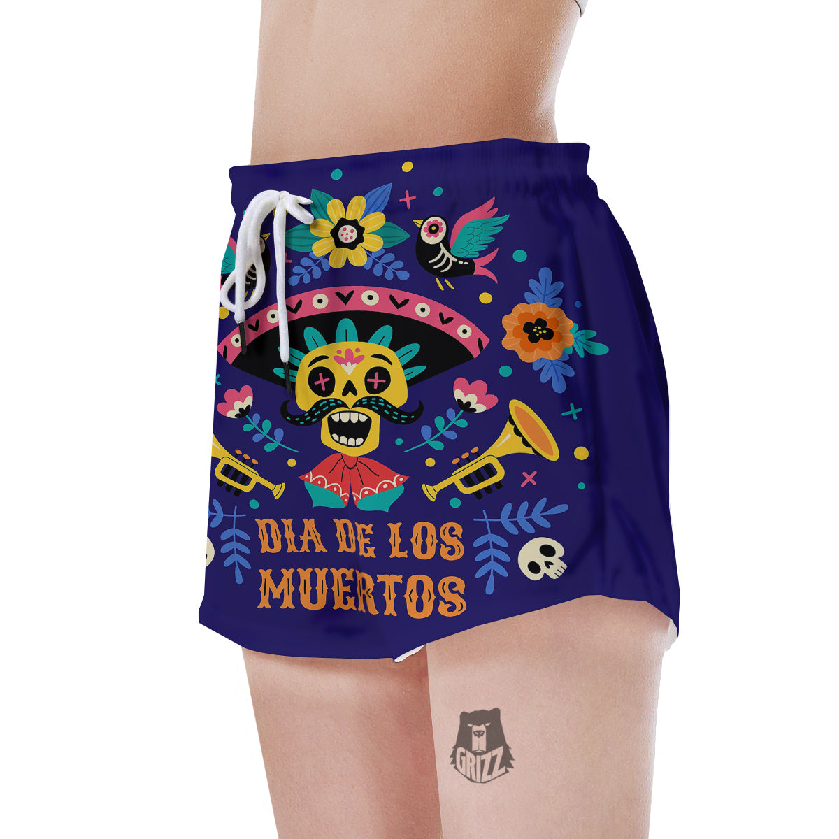 Day Of The Dead Cinco de Mayo Print Women's Shorts-grizzshop