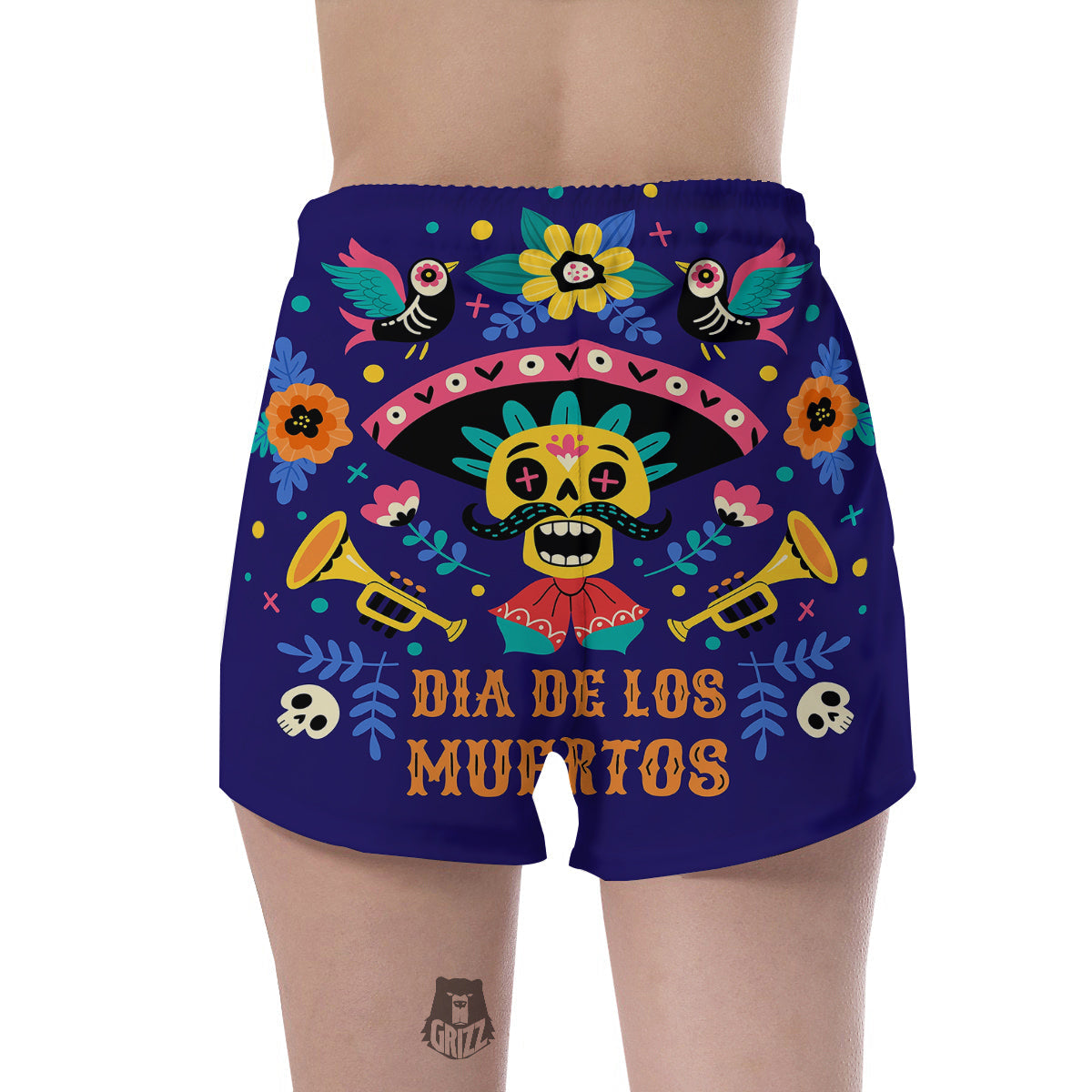 Day Of The Dead Cinco de Mayo Print Women's Shorts-grizzshop