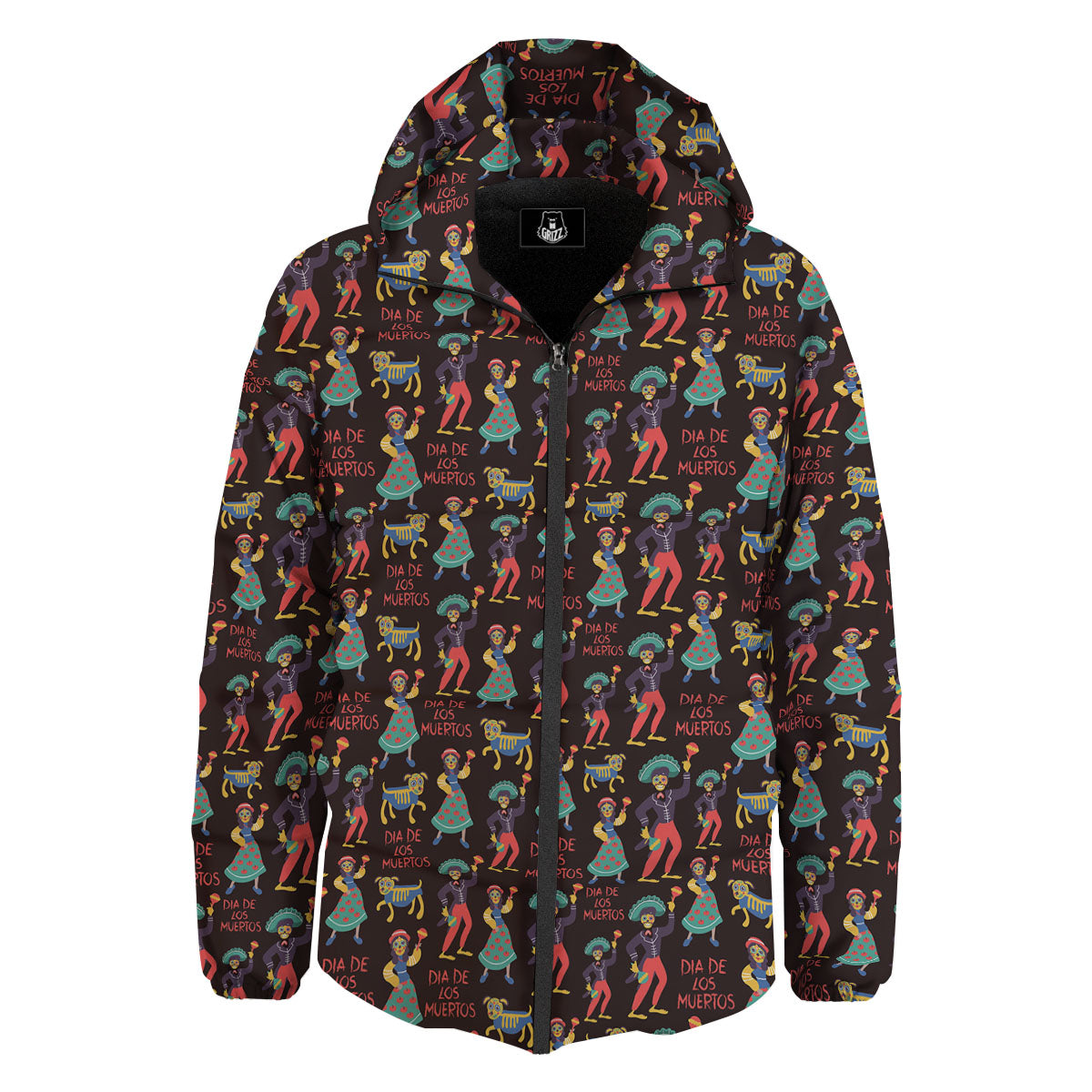 Day Of The Dead Dia De Los Muertos Print Pattern Down Jacket-grizzshop
