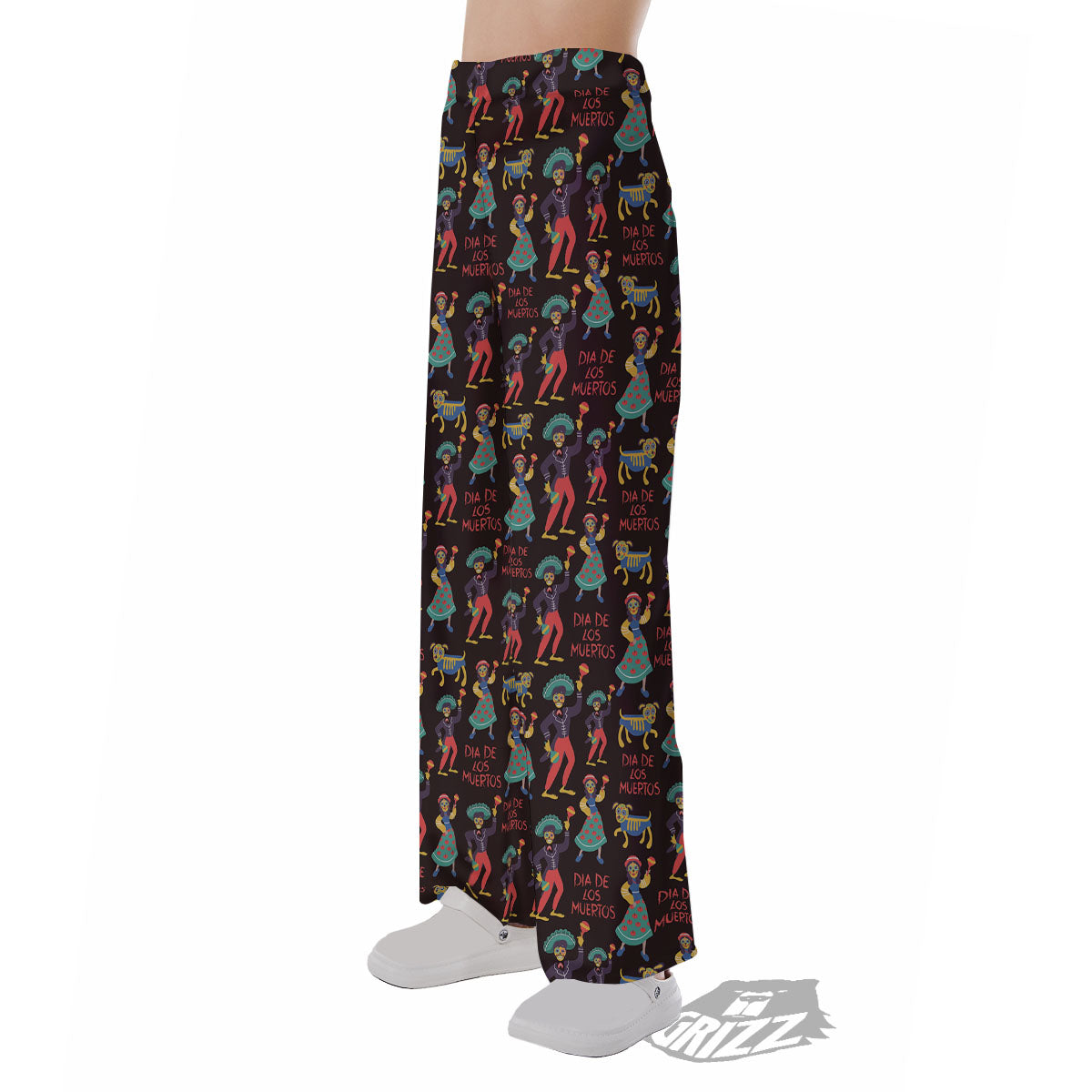 Day Of The Dead Dia De Los Muertos Print Pattern Pajama Pants-grizzshop