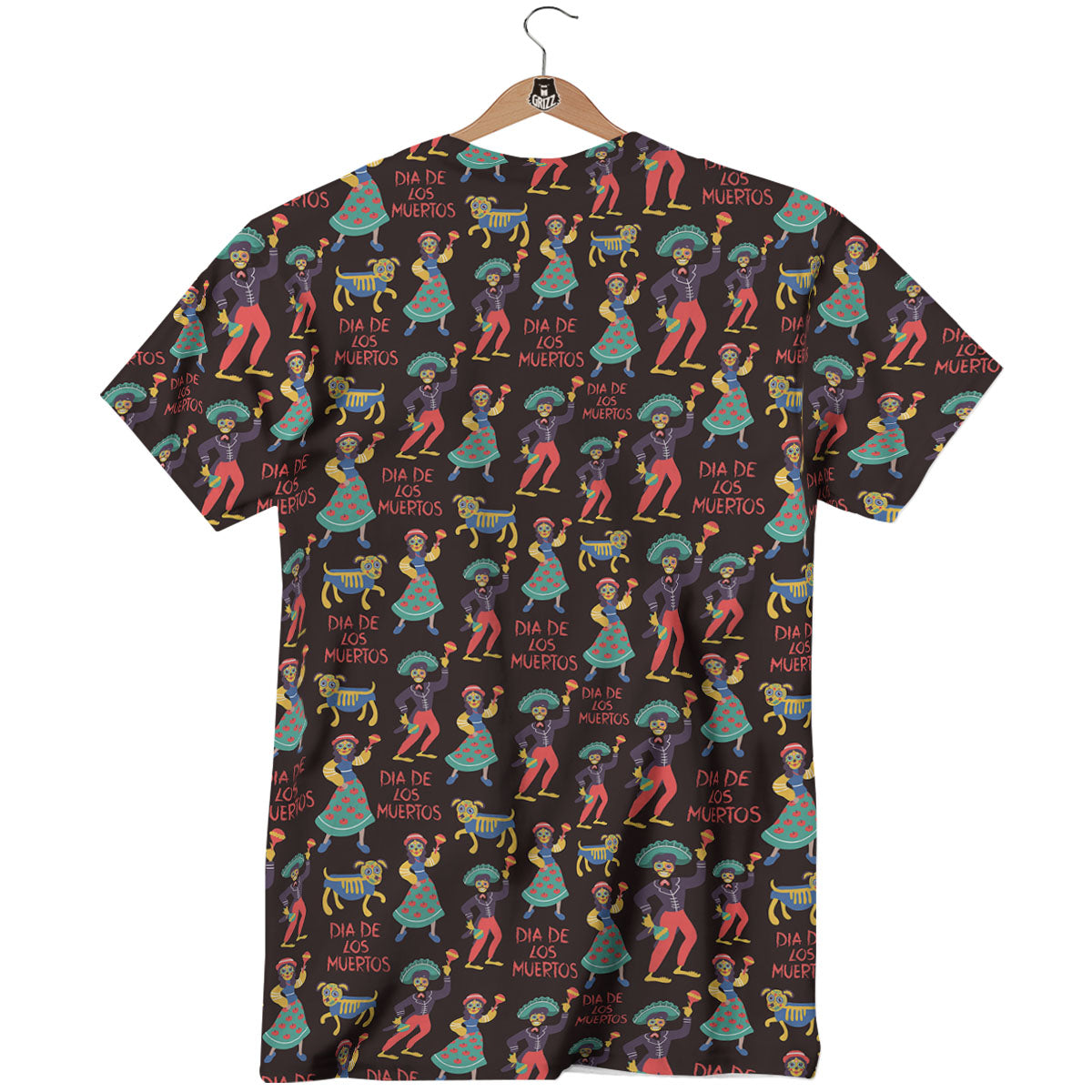 Day Of The Dead Dia De Los Muertos Print Pattern T-Shirt-grizzshop