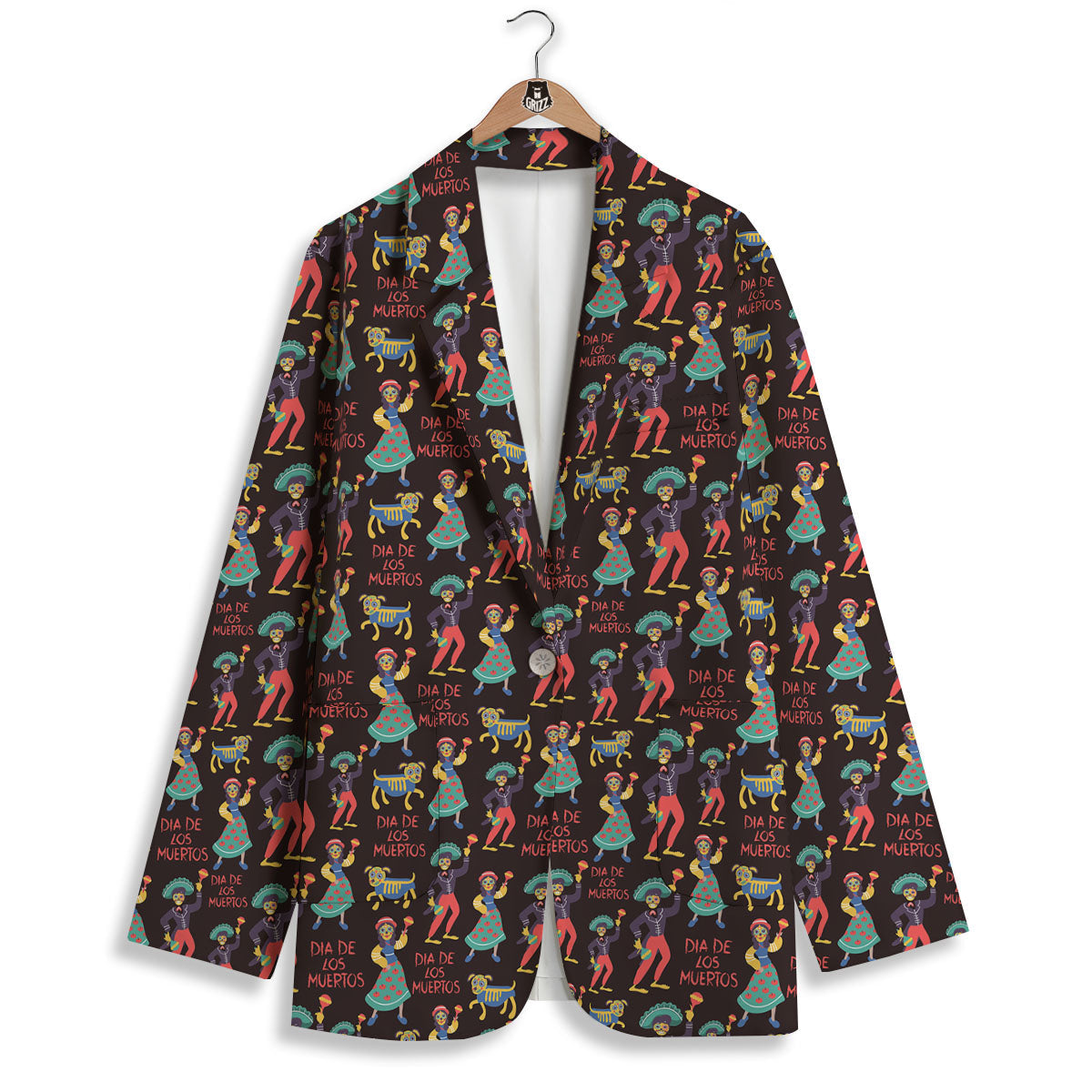 Day Of The Dead Dia De Los Muertos Print Pattern Women's Blazer-grizzshop