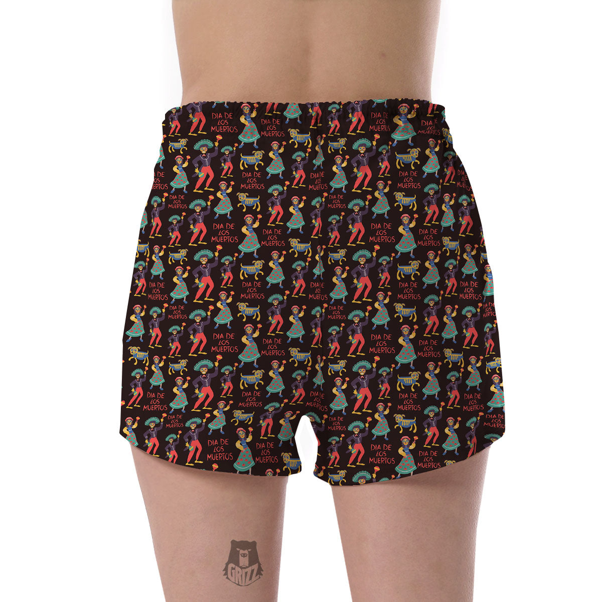 Day Of The Dead Dia De Los Muertos Print Pattern Women's Shorts-grizzshop