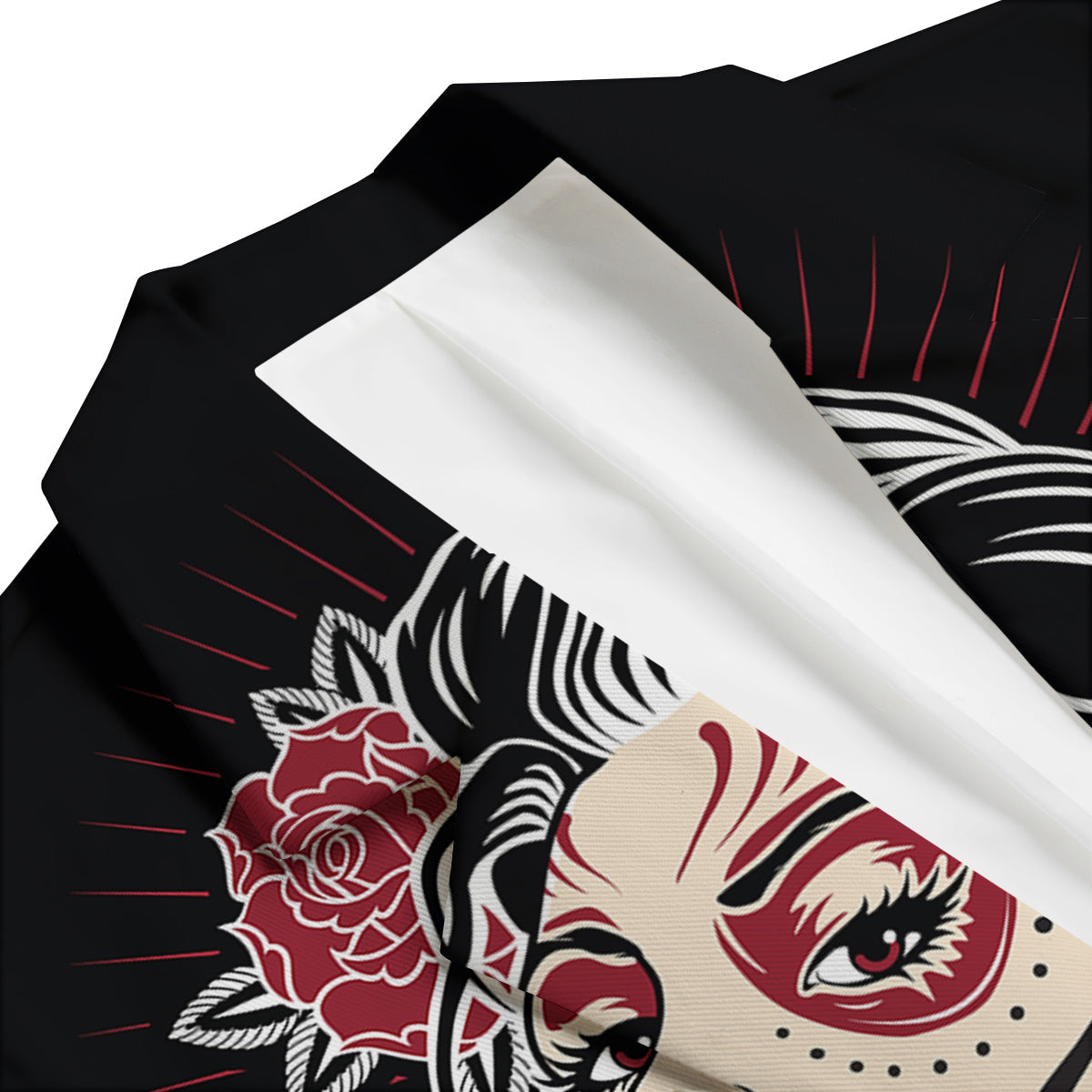 Day of The Dead Calavera Girl Print Men's Blazer-grizzshop