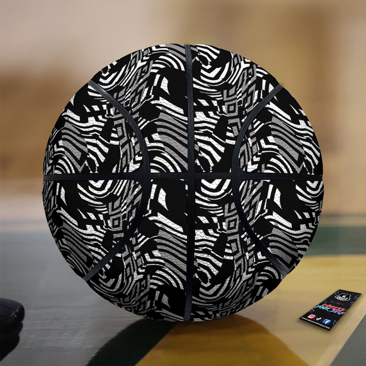 Dazzle Abstract Print Pattern Basketball-grizzshop