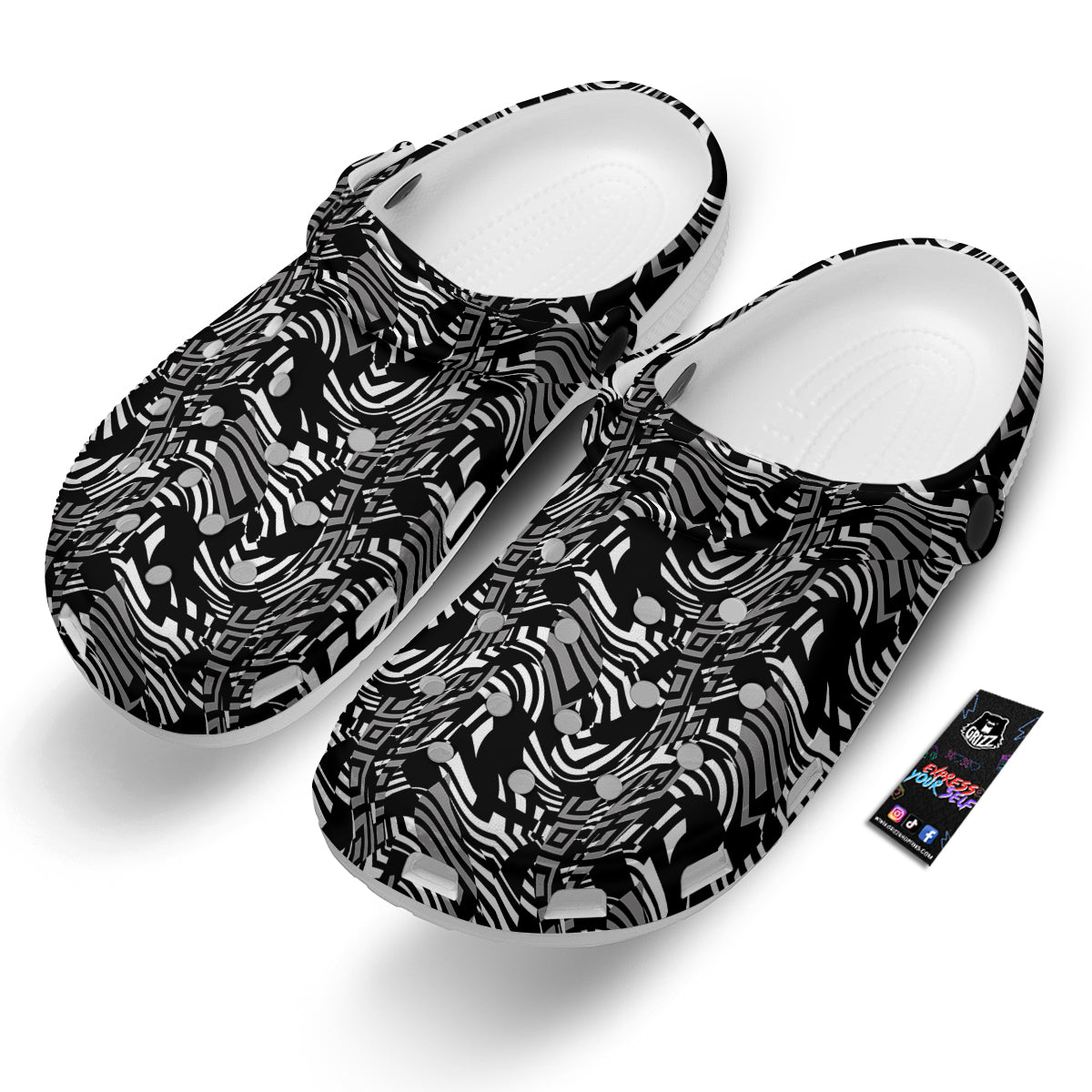 Dazzle Abstract Print Pattern Clog-grizzshop
