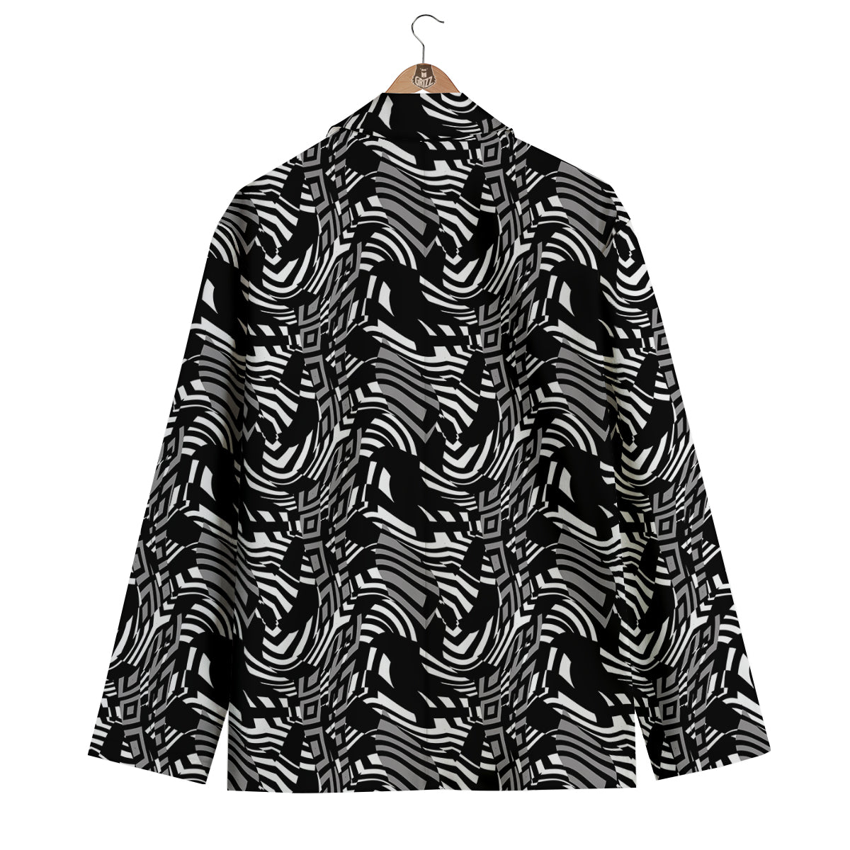 Dazzle Abstract Print Pattern Men's Blazer-grizzshop