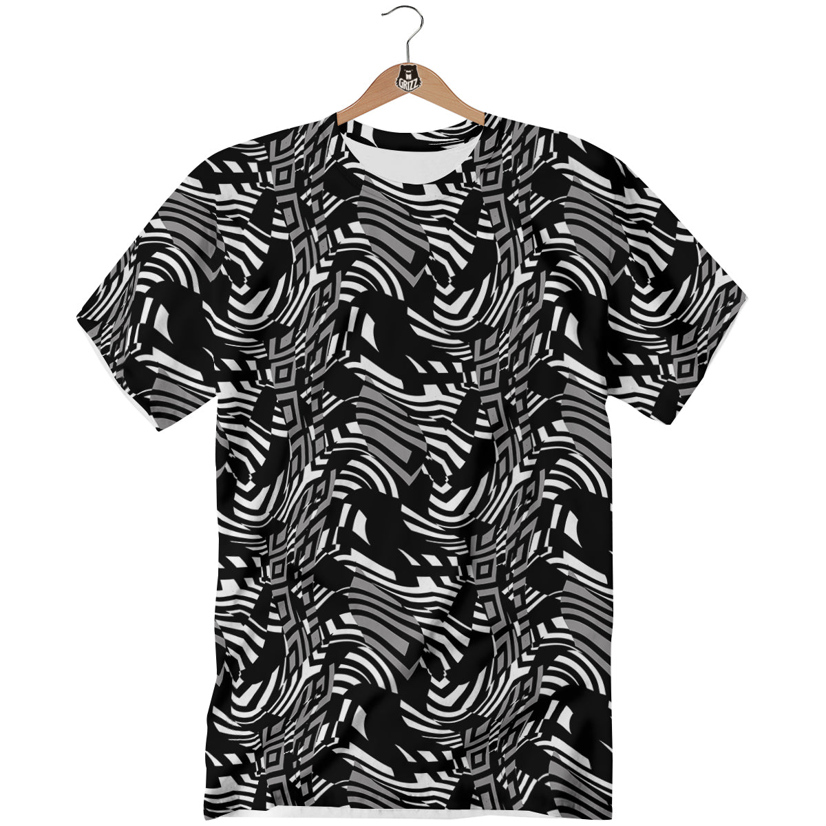 Dazzle Abstract Print Pattern T-Shirt-grizzshop