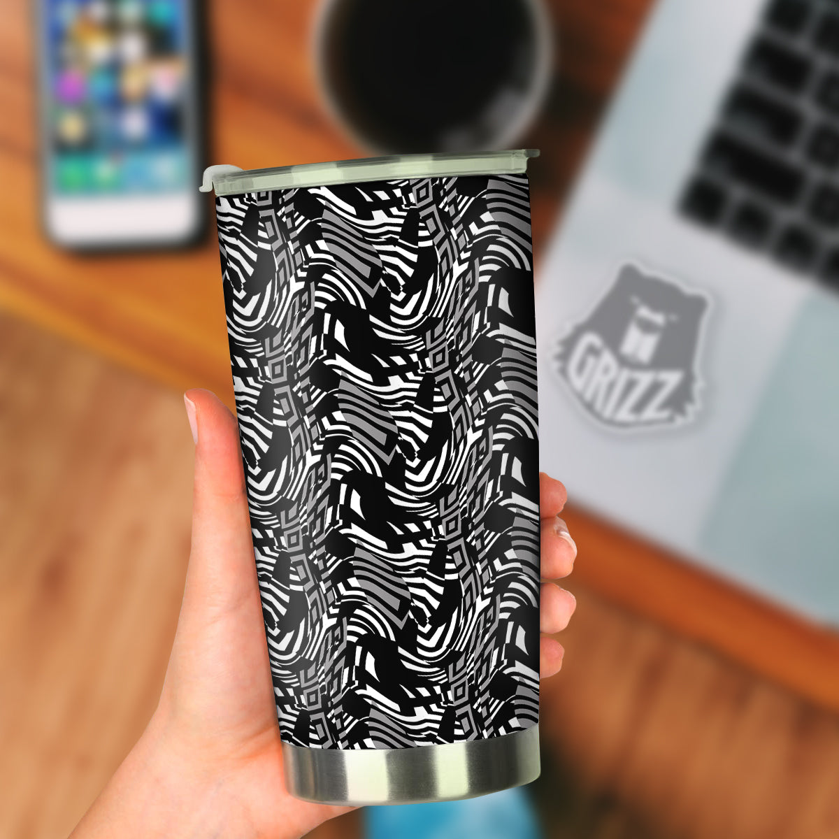 Dazzle Abstract Print Pattern Tumbler-grizzshop