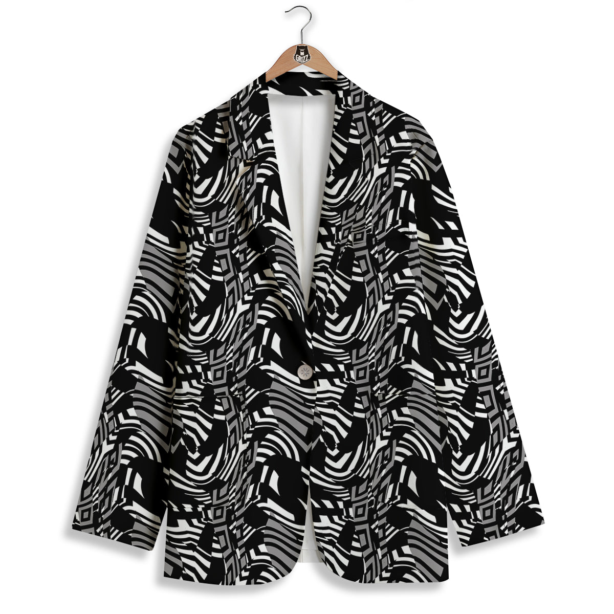 Dazzle Abstract Print Pattern Women's Blazer-grizzshop