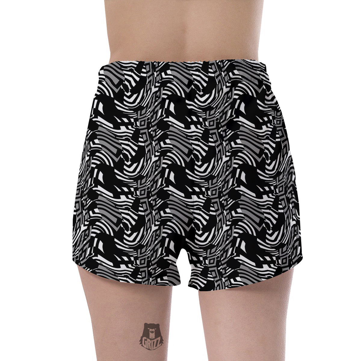 Dazzle Abstract Print Pattern Women's Shorts-grizzshop