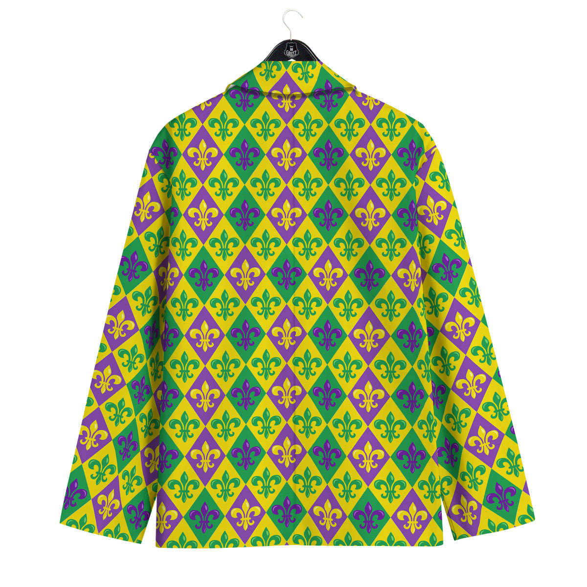 De Lis Mardi Gras Print Pattern Men's Sport Coat-grizzshop
