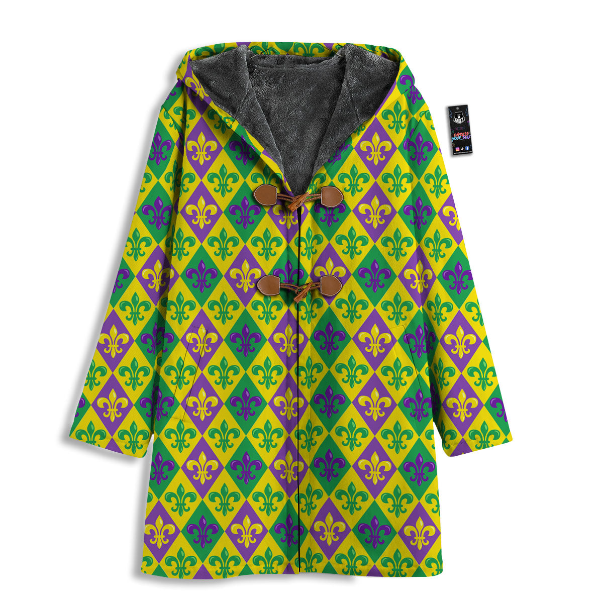 De Lis Mardi Gras Print Pattern Men's Windbreaker Jacket-grizzshop