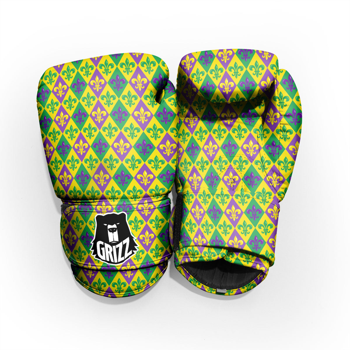 De Lis Mardi Gras Print Pattern Pro Boxing Glove
