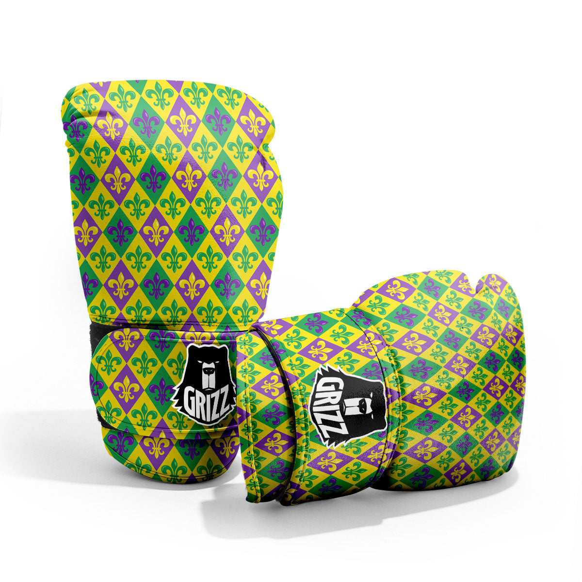 De Lis Mardi Gras Print Pattern Pro Boxing Glove