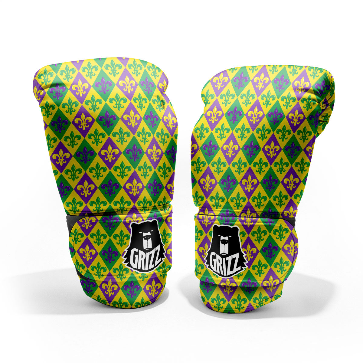 De Lis Mardi Gras Print Pattern Pro Boxing Glove