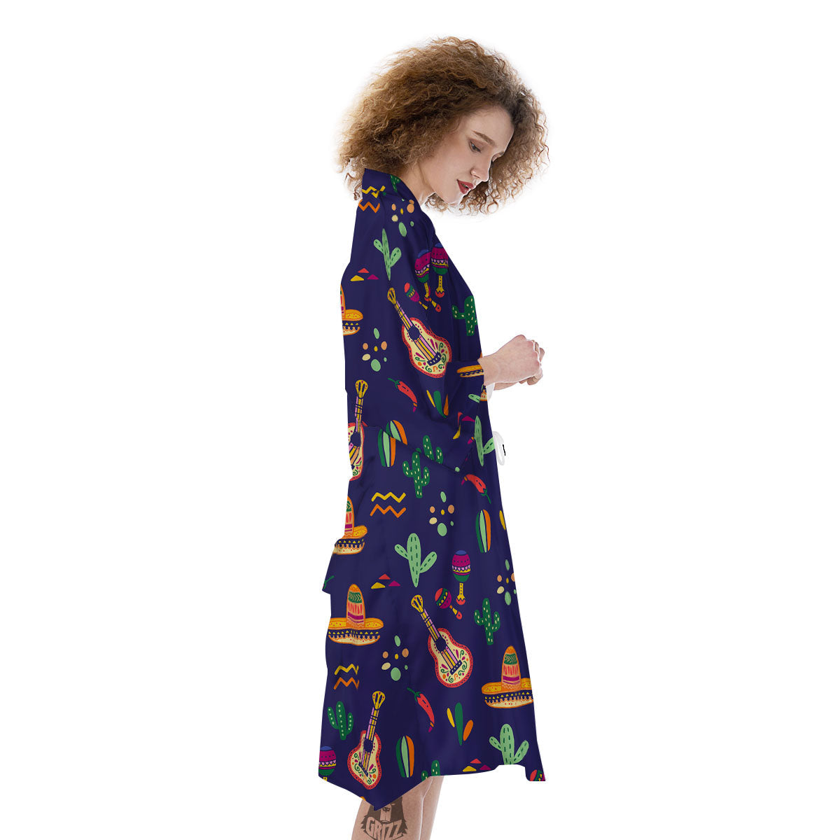 De Mayo Mexico Cinco Print Pattern Kimono-grizzshop