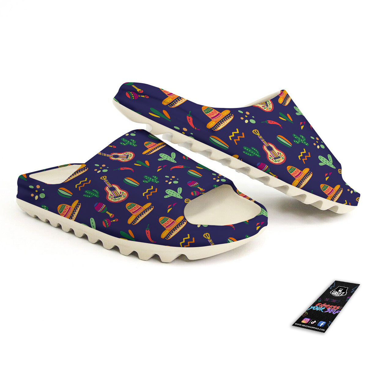 De Mayo Mexico Cinco Print Pattern Sandals-grizzshop