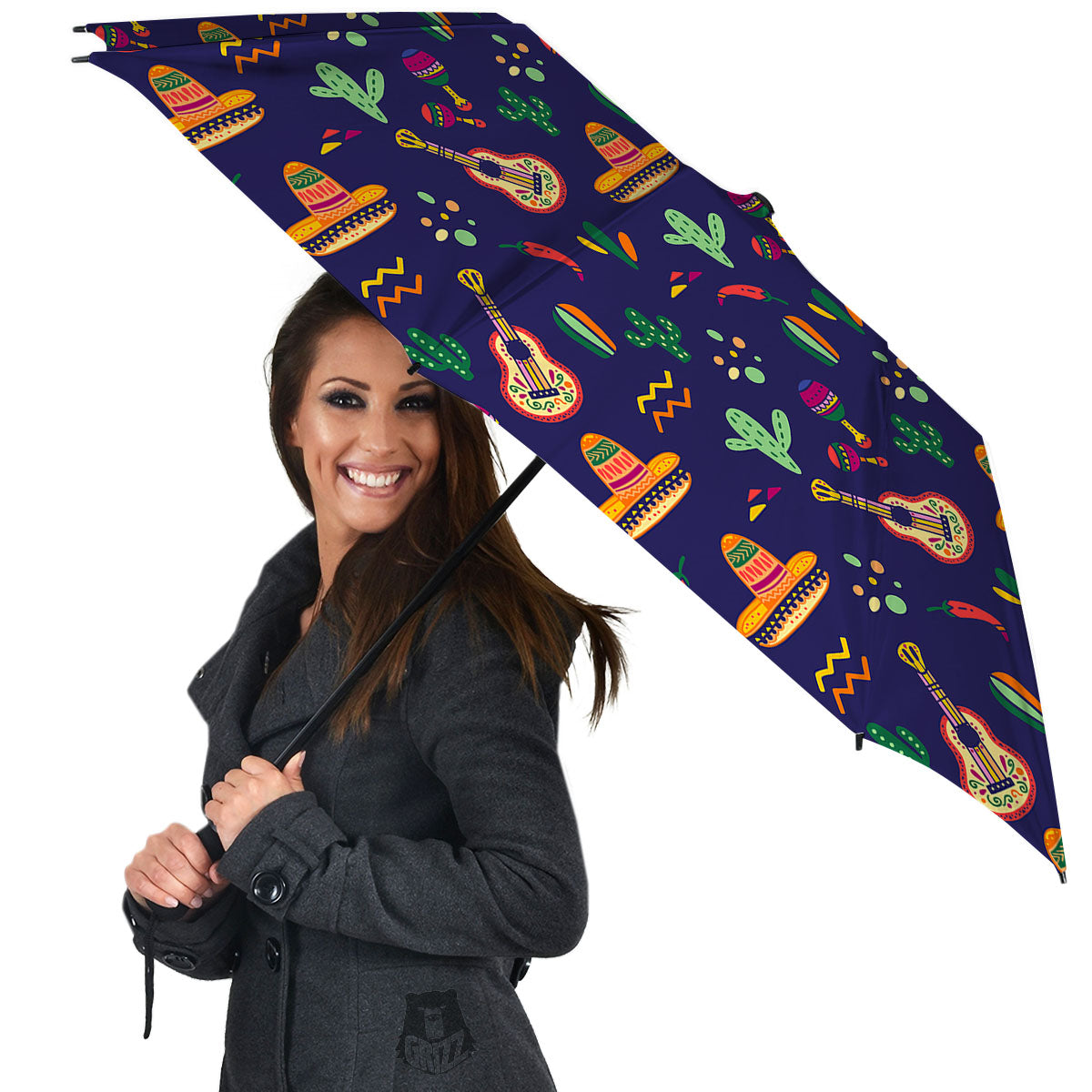 De Mayo Mexico Cinco Print Pattern Umbrella-grizzshop