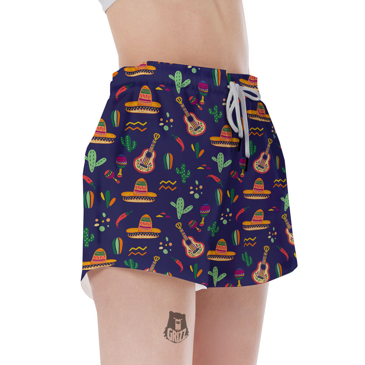 De Mayo Mexico Cinco Print Pattern Women's Shorts-grizzshop