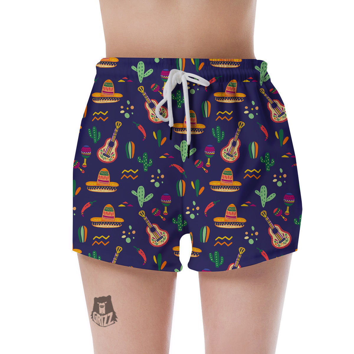 De Mayo Mexico Cinco Print Pattern Women's Shorts-grizzshop