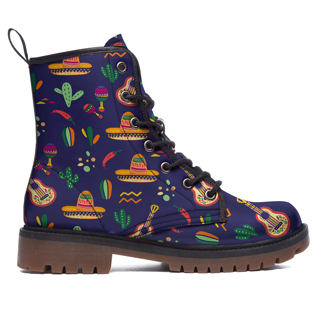 De Mayo Mexico Cinco Print Pattern Work Boots-grizzshop