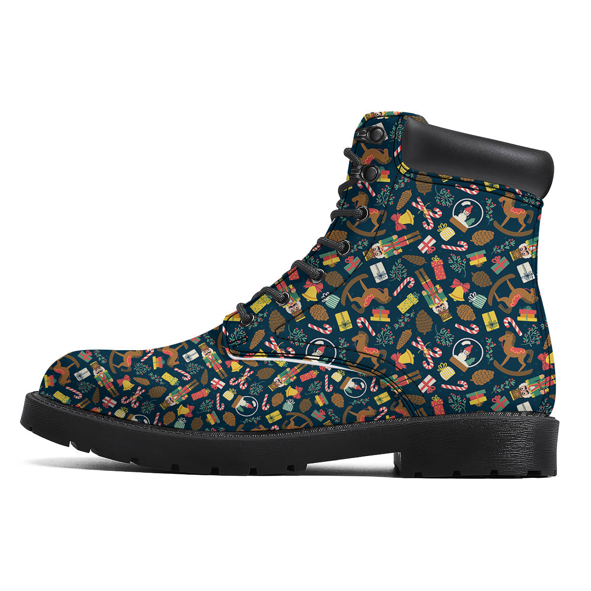 Decorations Christmas Print Pattern Boots-grizzshop