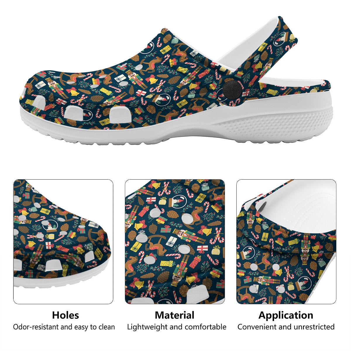 Decorations Christmas Print Pattern Clog-grizzshop