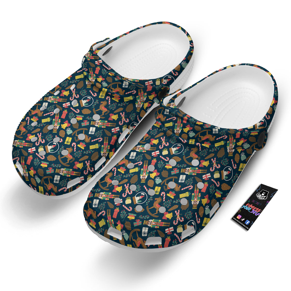 Decorations Christmas Print Pattern Clog-grizzshop