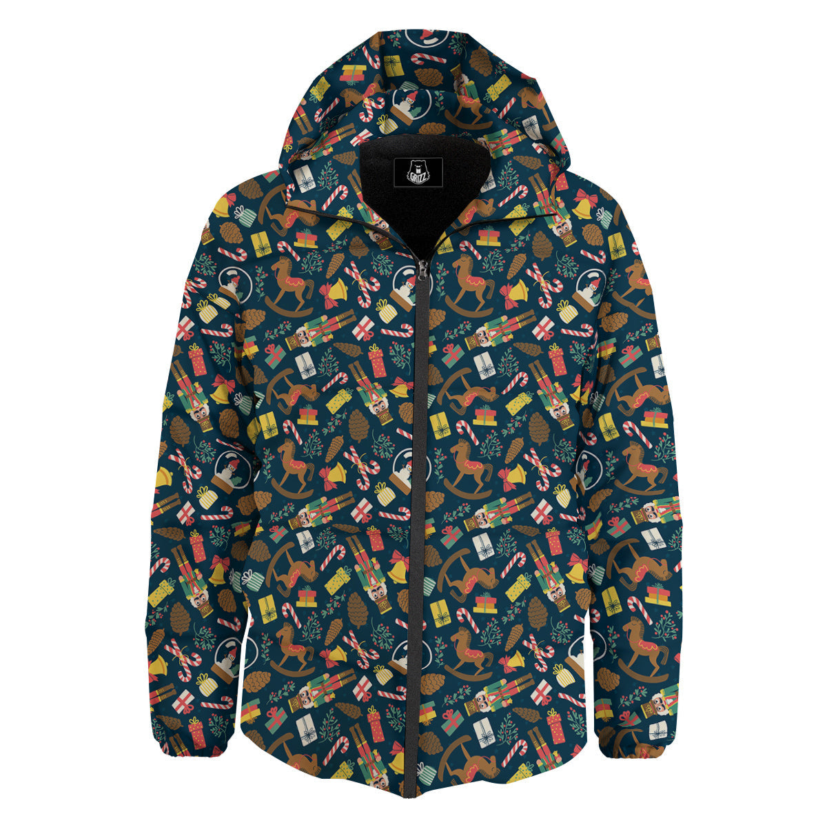 Decorations Christmas Print Pattern Down Jacket-grizzshop