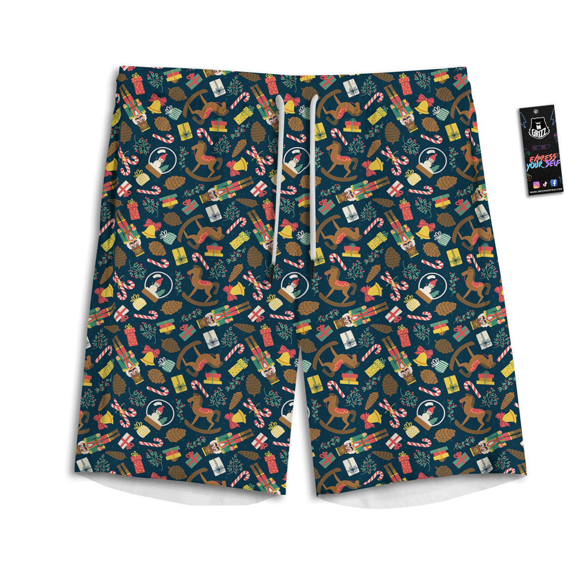 Decorations Christmas Print Pattern Men's Athletic Shorts